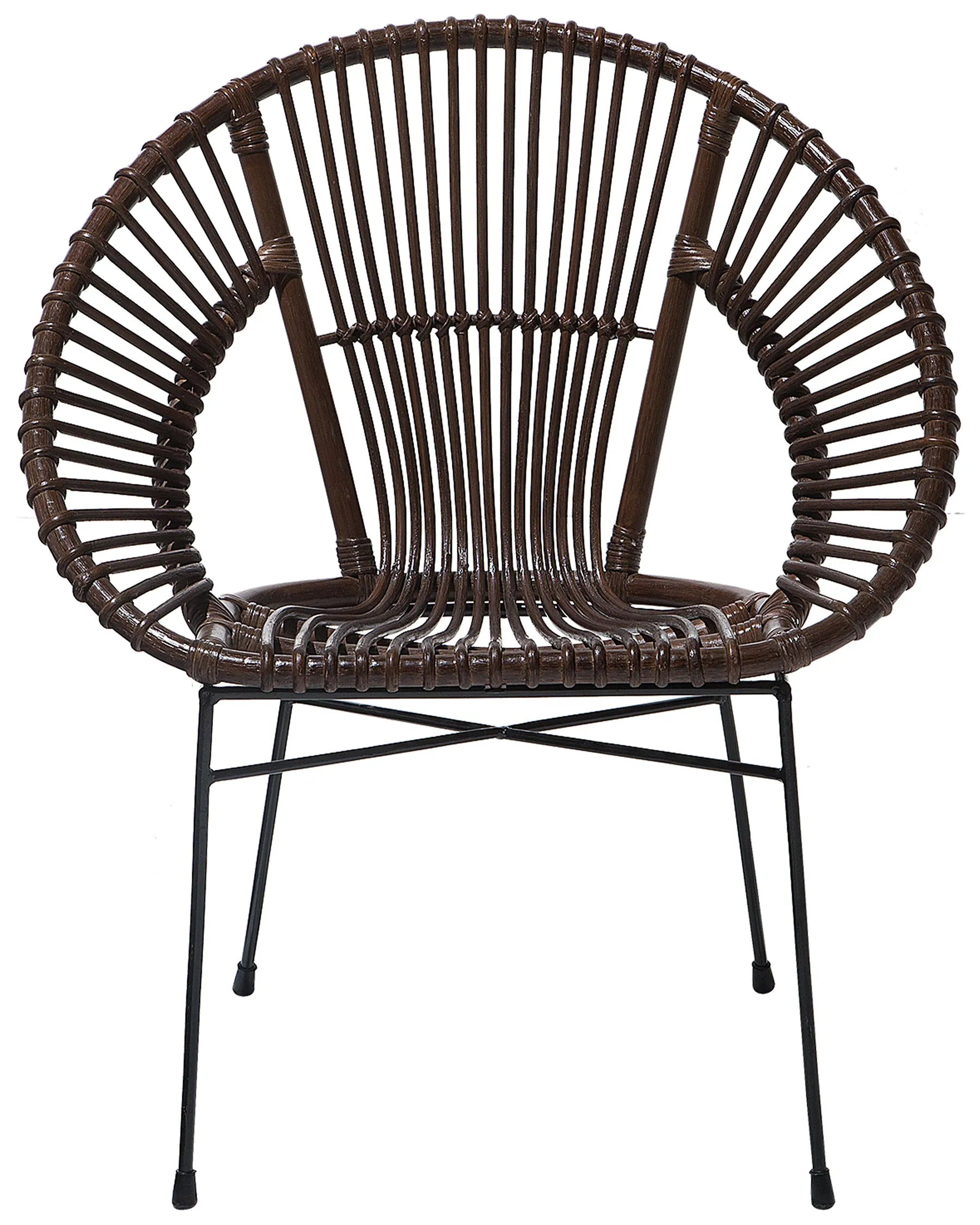 Dining Chair SARITA Rattan Dark Brown