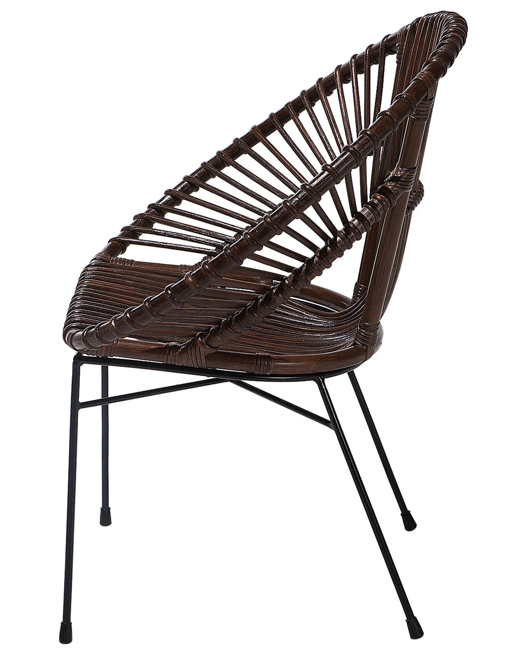 Dining Chair SARITA Rattan Dark Brown
