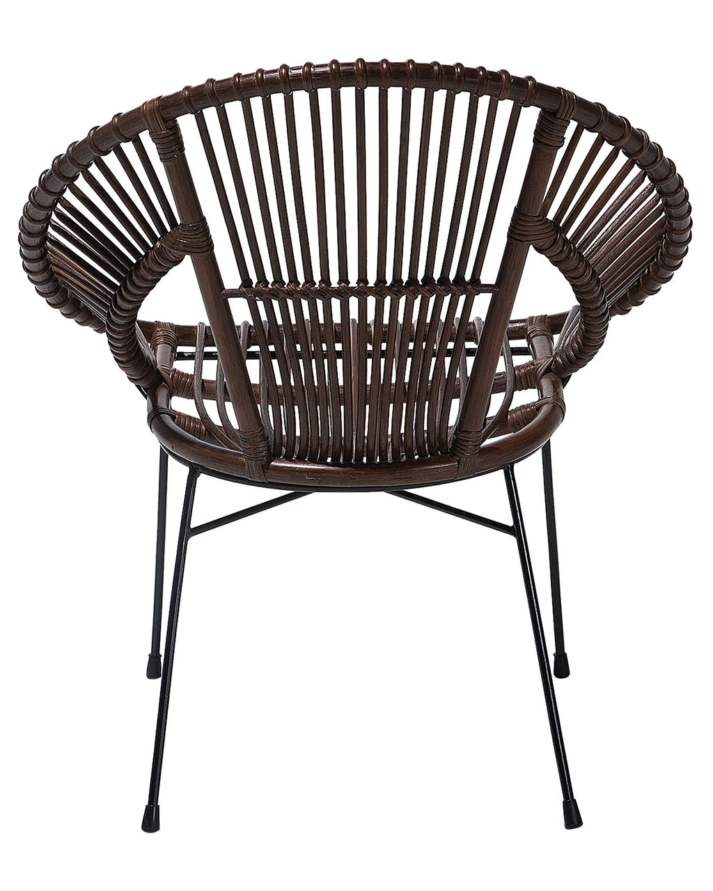 Dining Chair SARITA Rattan Dark Brown