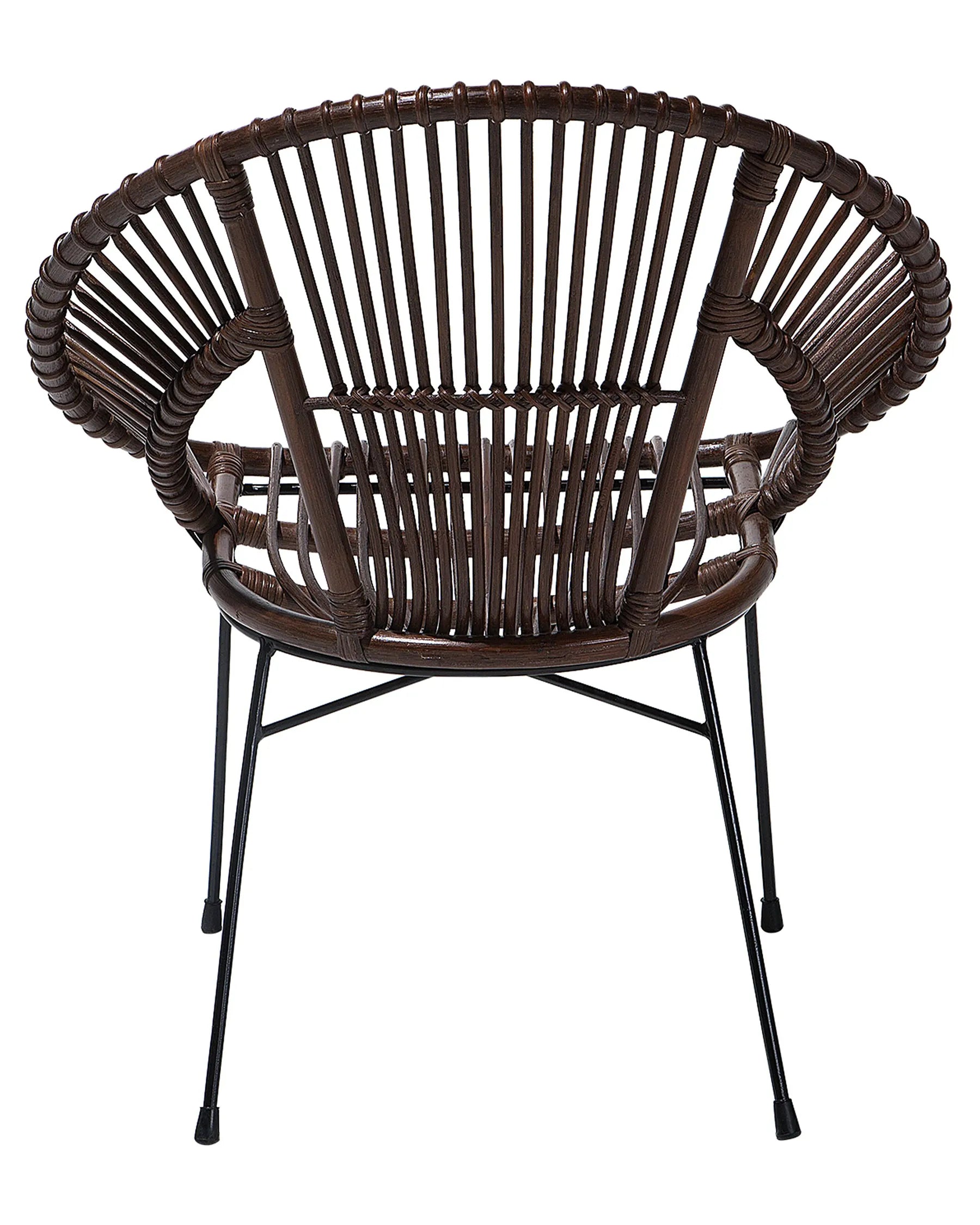 Dining Chair SARITA Rattan Dark Brown