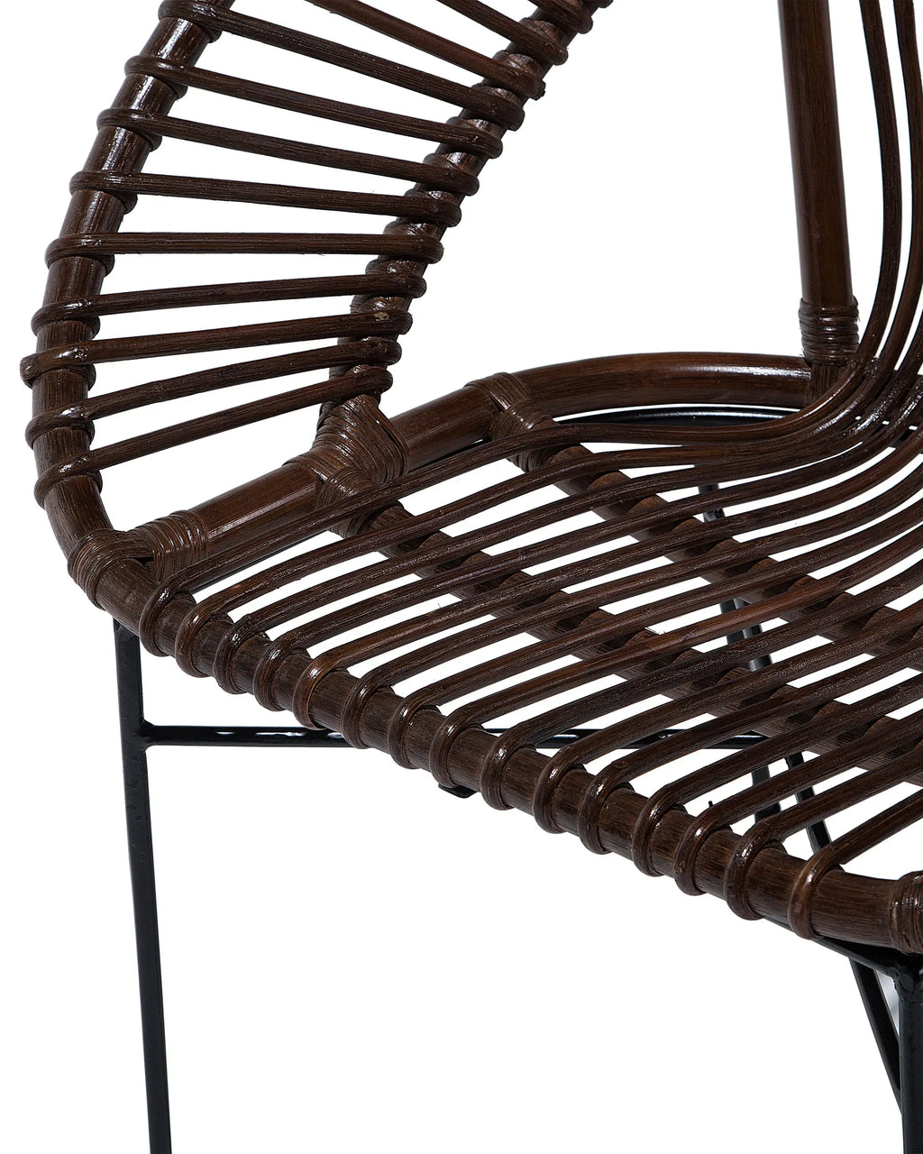 Dining Chair SARITA Rattan Dark Brown