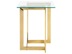 Side Table CRYSTAL Tempered Glass Gold