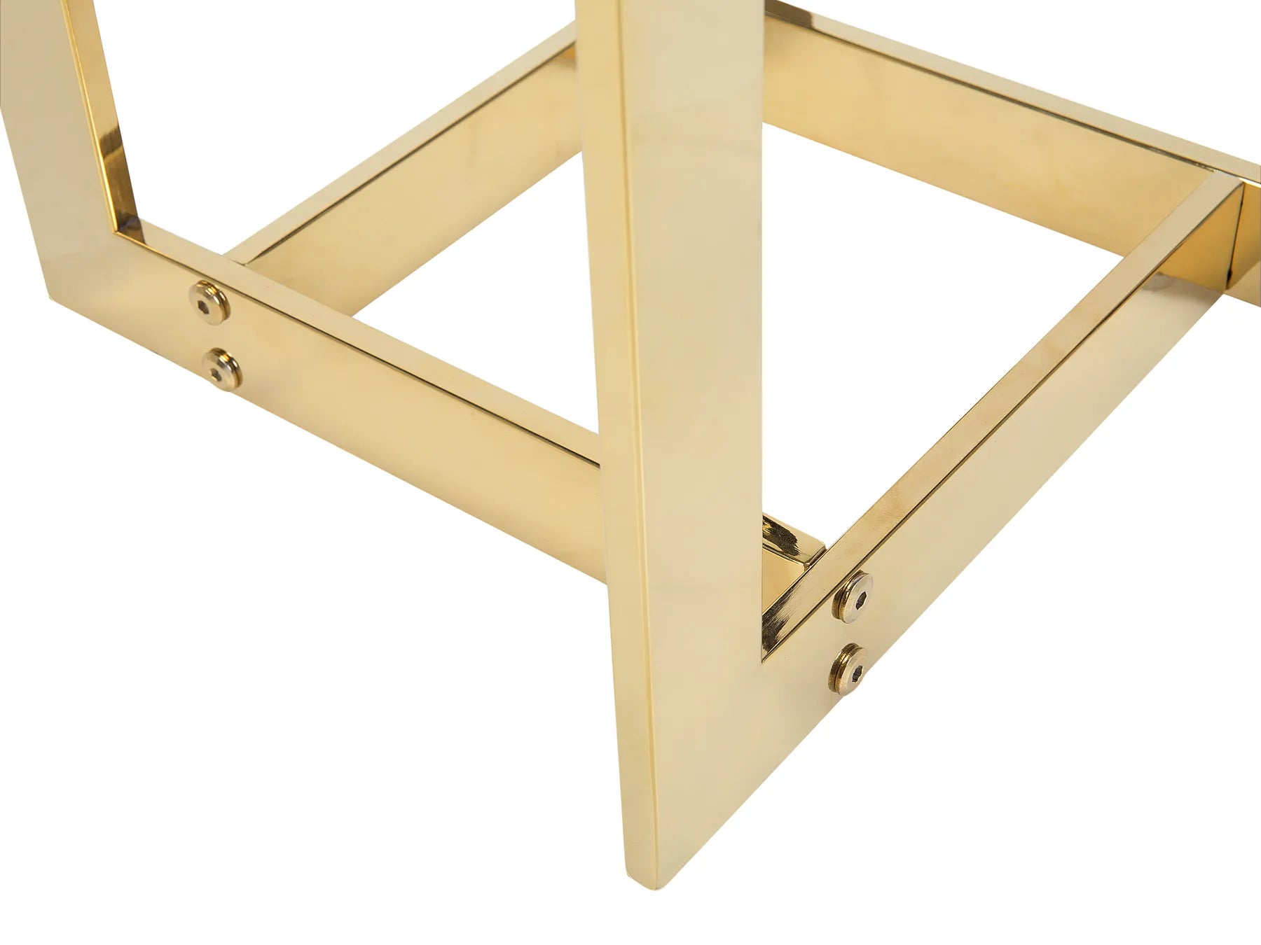 Side Table CRYSTAL Tempered Glass Gold