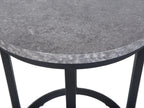 Set of 2 Side Tables DIXIE Grey Concrete Effect
