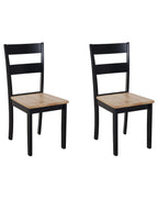 Set of 2 Dining Chairs GEORGIA Wood Black