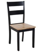 Set of 2 Dining Chairs GEORGIA Wood Black
