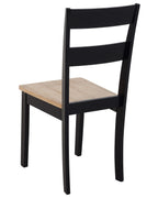 Set of 2 Dining Chairs GEORGIA Wood Black
