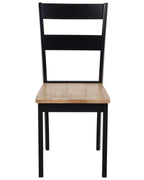 Set of 2 Dining Chairs GEORGIA Wood Black