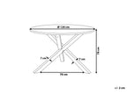 Dining Table JACKSONVILLE Light Brown 120 cm 120 cm