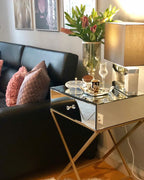 Side Table VIVY Glass Mirrored Silver