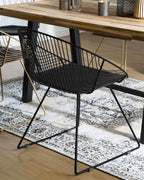 Set of 2 Dining Chairs AURORA Metal Black
