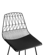 Set of 2 Bar Chairs PRESTON Metal Black