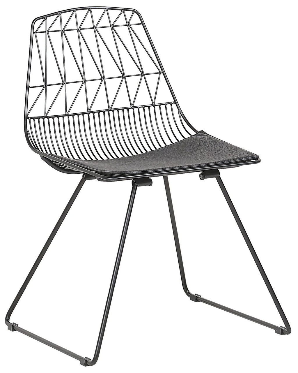 Set of 2 Dining Chairs HARLAN Metal Black