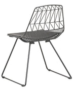 Set of 2 Dining Chairs HARLAN Metal Black