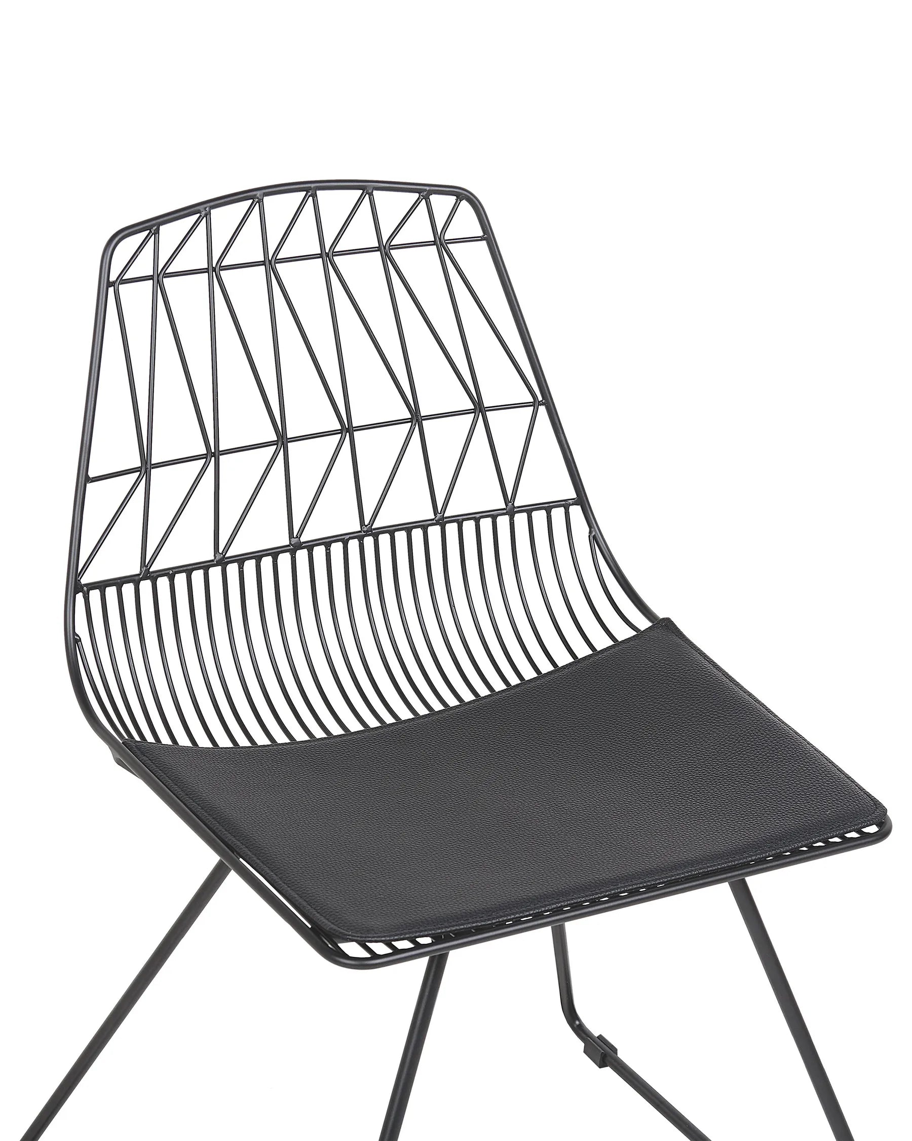 Set of 2 Dining Chairs HARLAN Metal Black