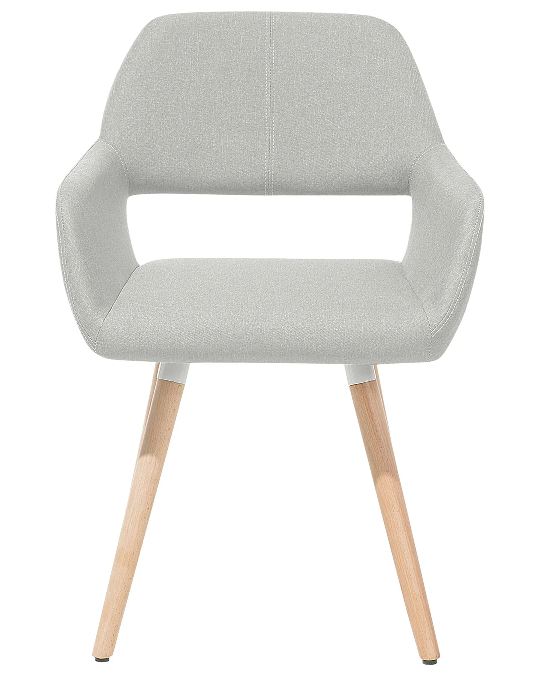 Set of 2 Dining Chairs CHICAGO Fabric Light Grey