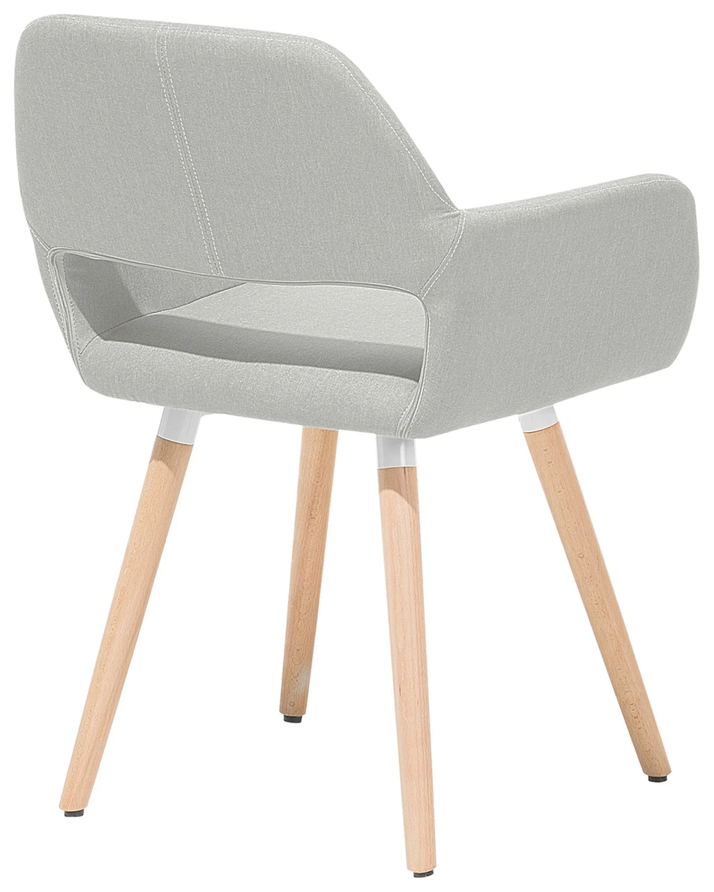 Set of 2 Dining Chairs CHICAGO Fabric Light Grey