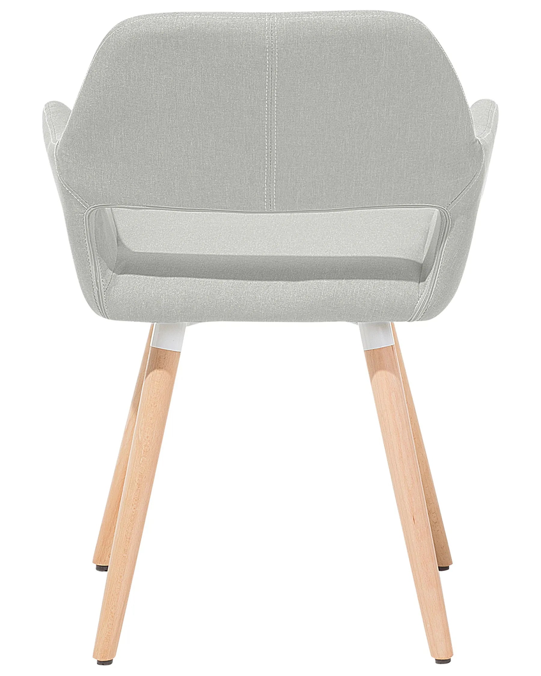 Set of 2 Dining Chairs CHICAGO Fabric Light Grey