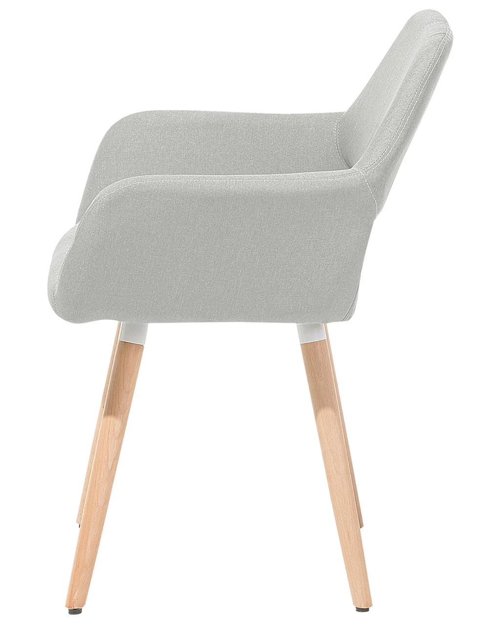Set of 2 Dining Chairs CHICAGO Fabric Light Grey