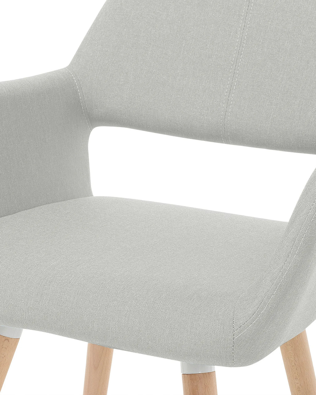 Set of 2 Dining Chairs CHICAGO Fabric Light Grey