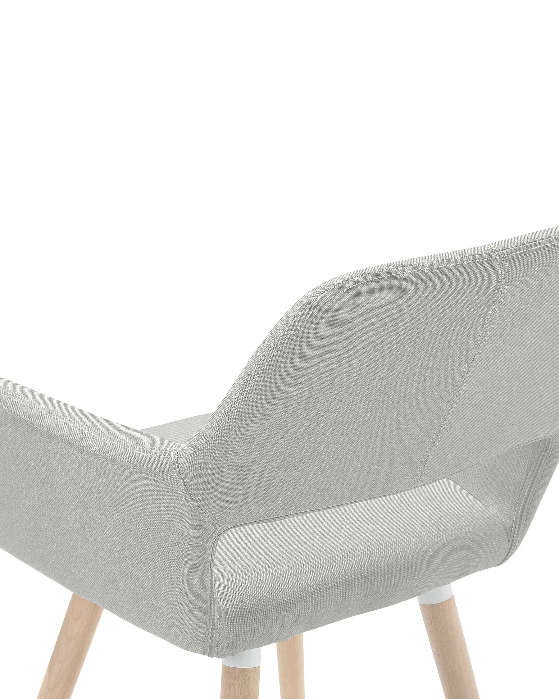 Set of 2 Dining Chairs CHICAGO Fabric Light Grey