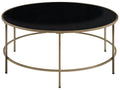 Coffee Table FLORENCE Glass Black/ Gold