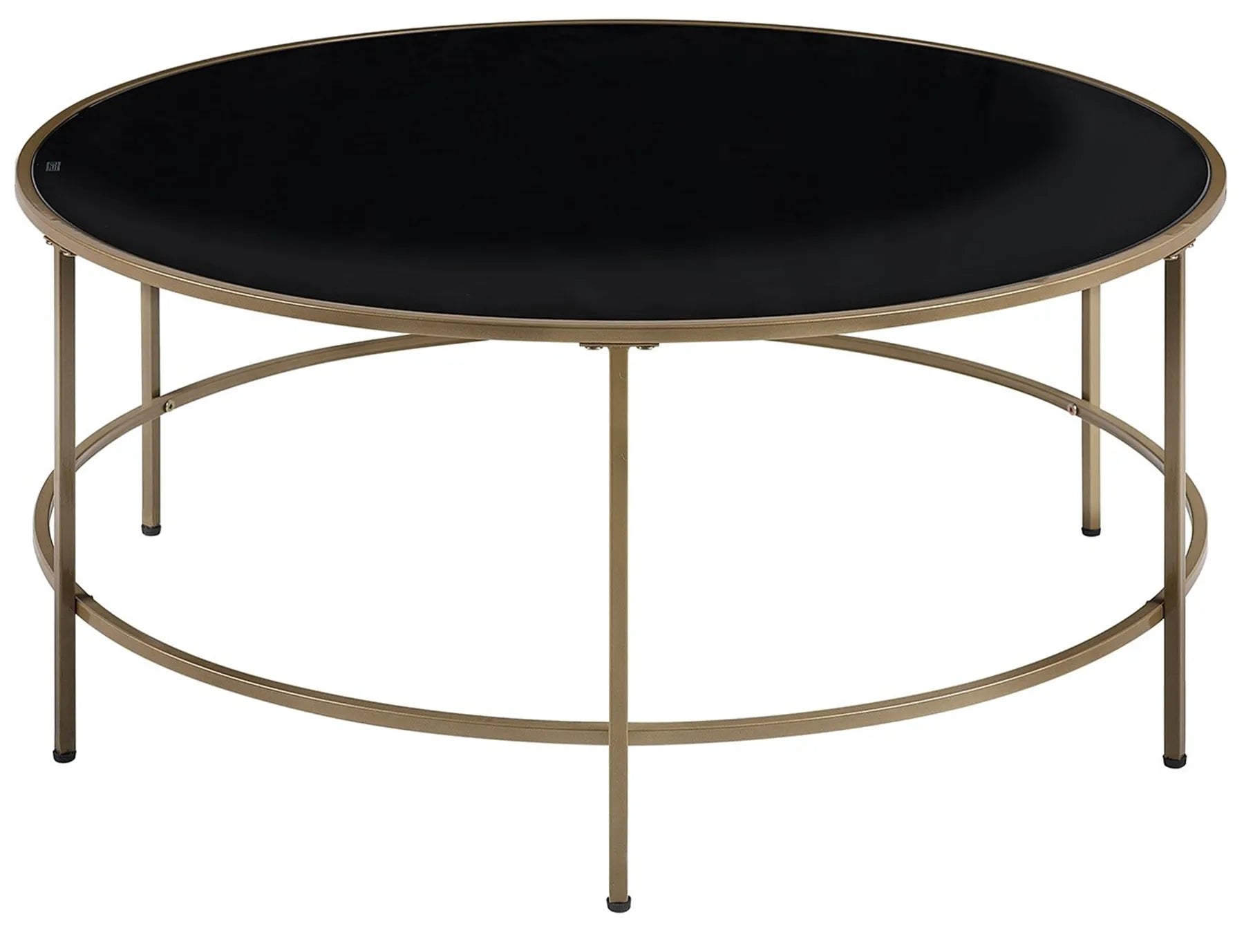 Coffee Table FLORENCE Glass Black/ Gold