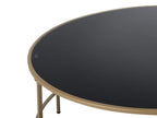 Coffee Table FLORENCE Glass Black/ Gold