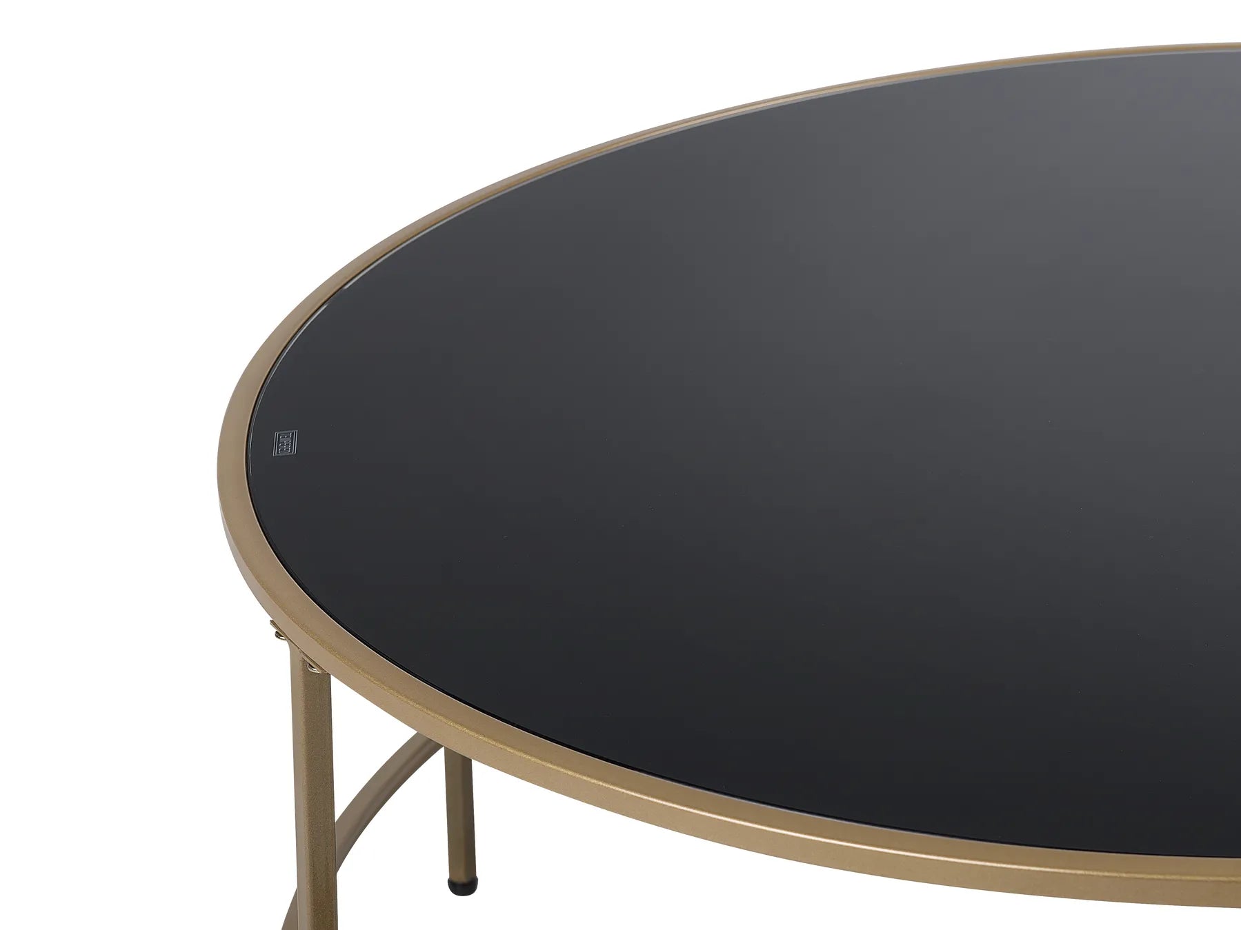 Coffee Table FLORENCE Glass Black/ Gold