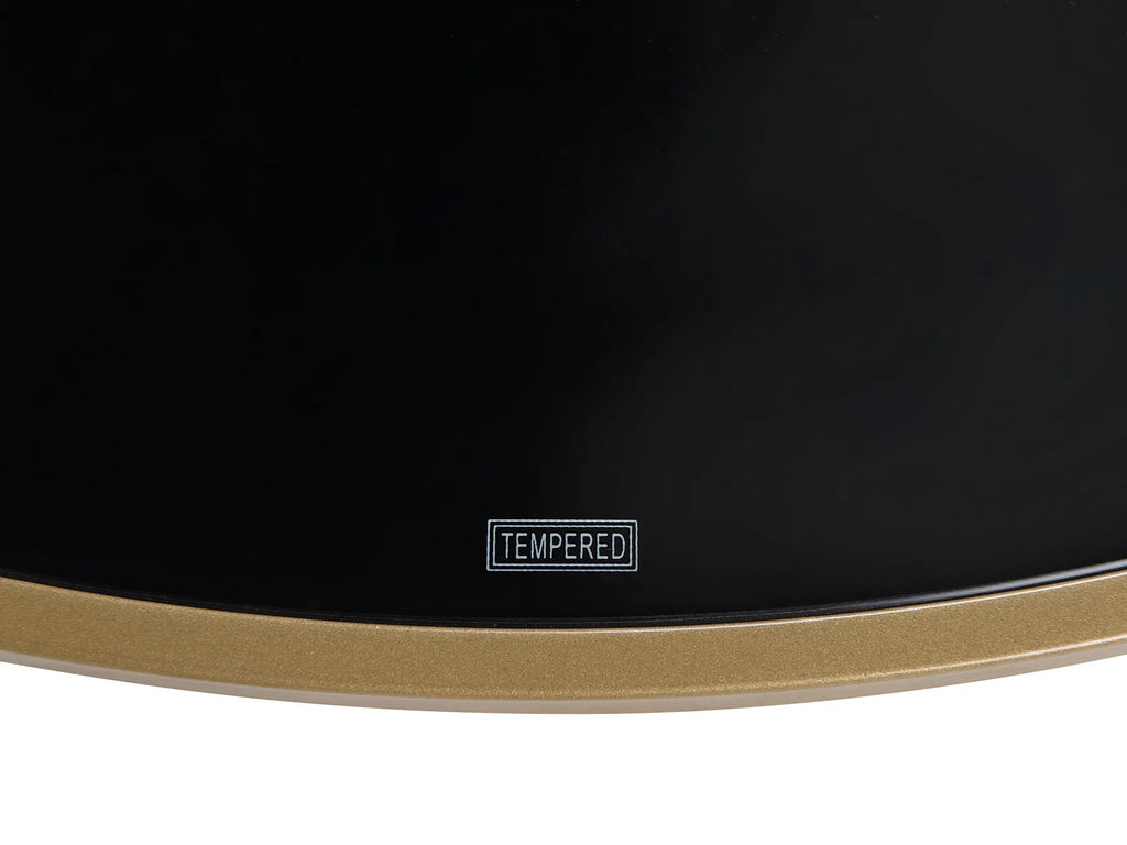 Coffee Table FLORENCE Glass Black/ Gold