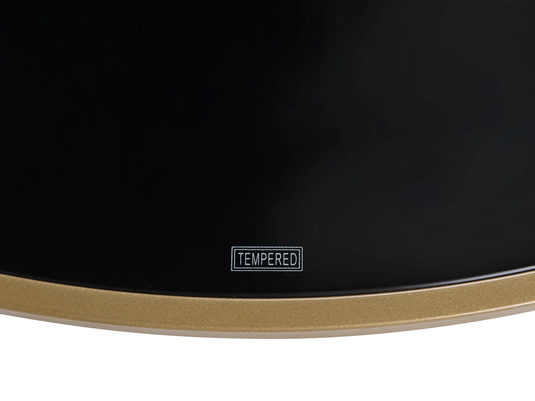 Coffee Table FLORENCE Glass Black/ Gold
