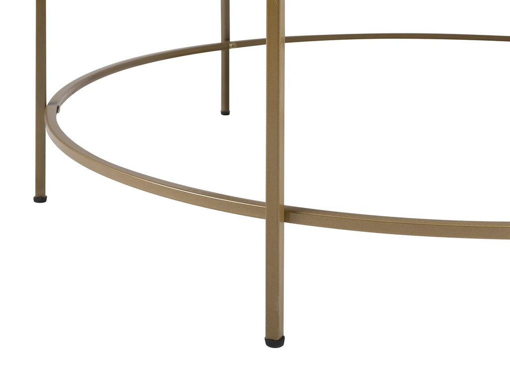 Coffee Table FLORENCE Glass Black/ Gold