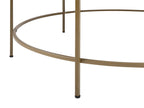 Coffee Table FLORENCE Glass Black/ Gold