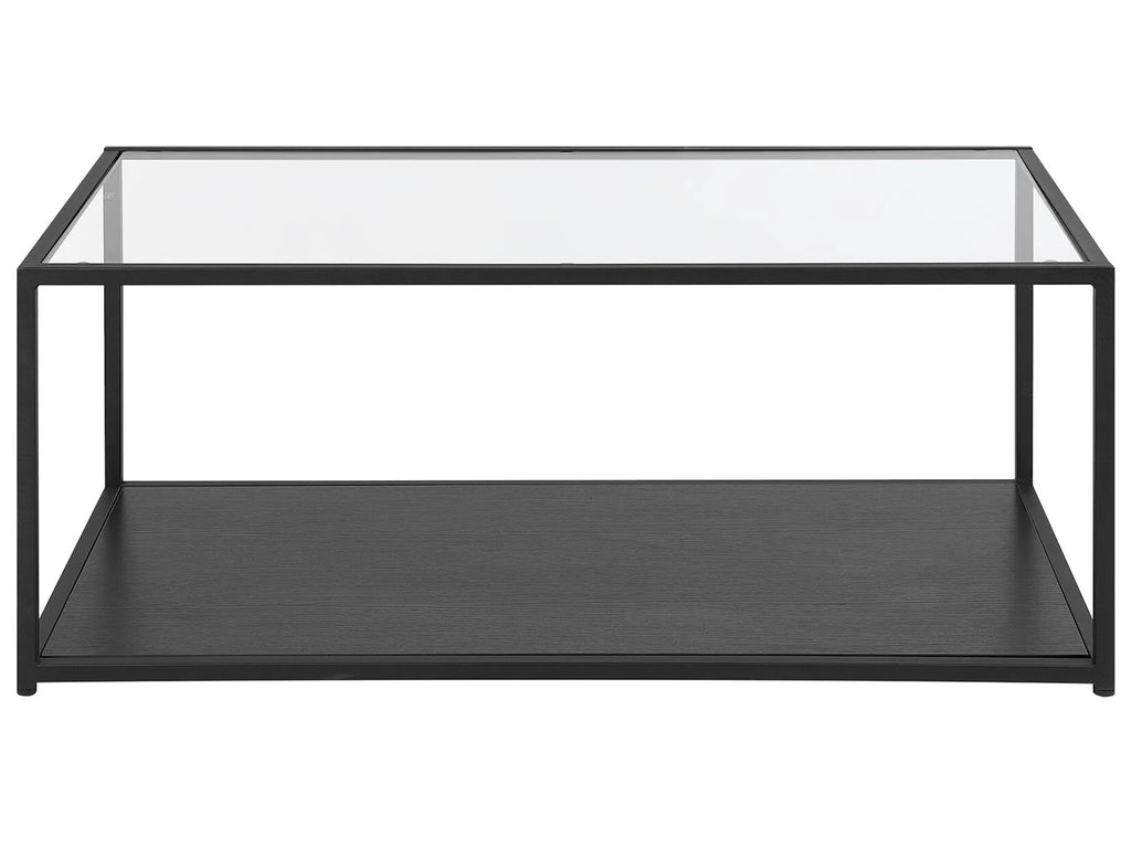 Coffee Table MEDORA Glass Black