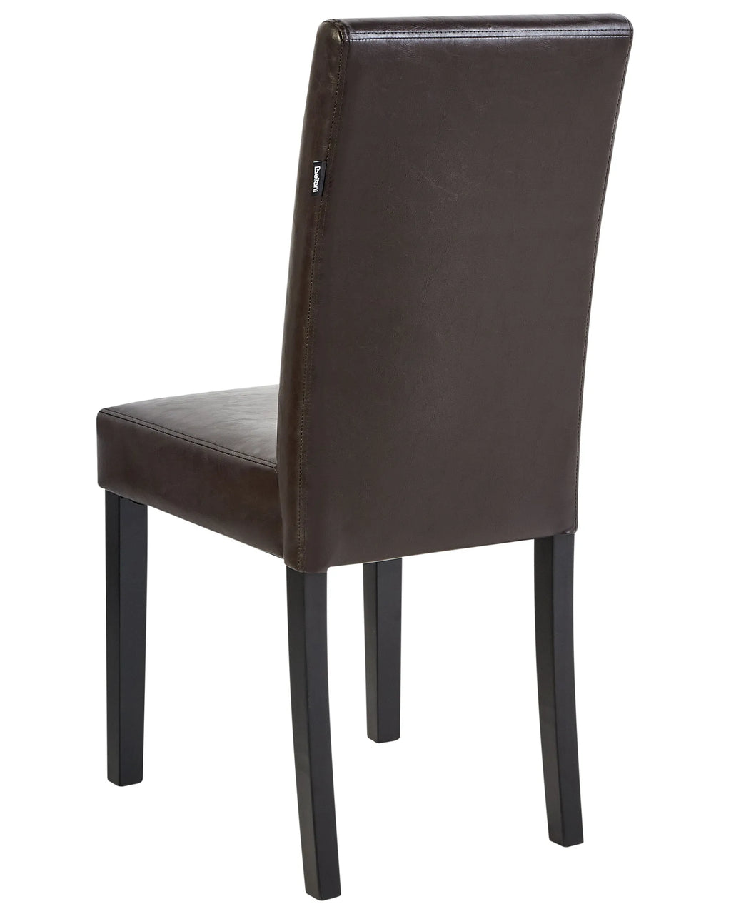 Set of 2 Dining Chairs BROADWAY Faux Leather Dark Brown