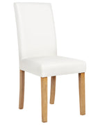 Set of 2 Dining Chairs BROADWAY Faux Leather White