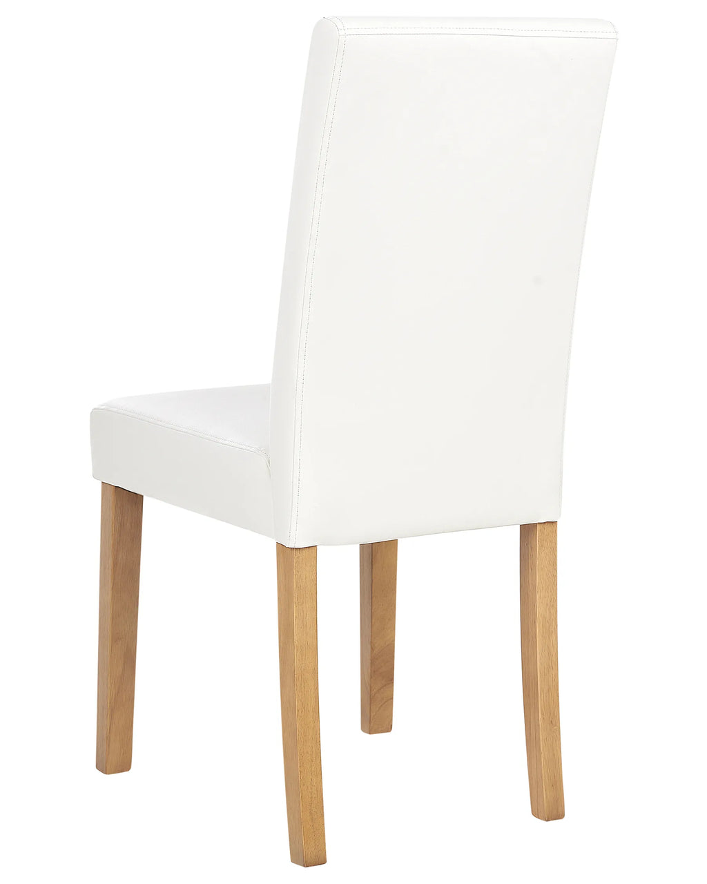 Set of 2 Dining Chairs BROADWAY Faux Leather White