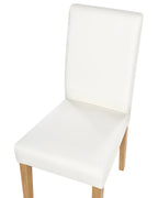 Set of 2 Dining Chairs BROADWAY Faux Leather White