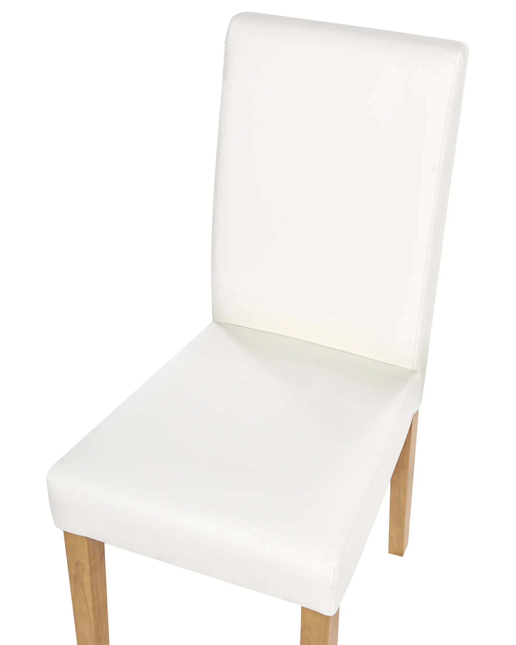 Set of 2 Dining Chairs BROADWAY Faux Leather White