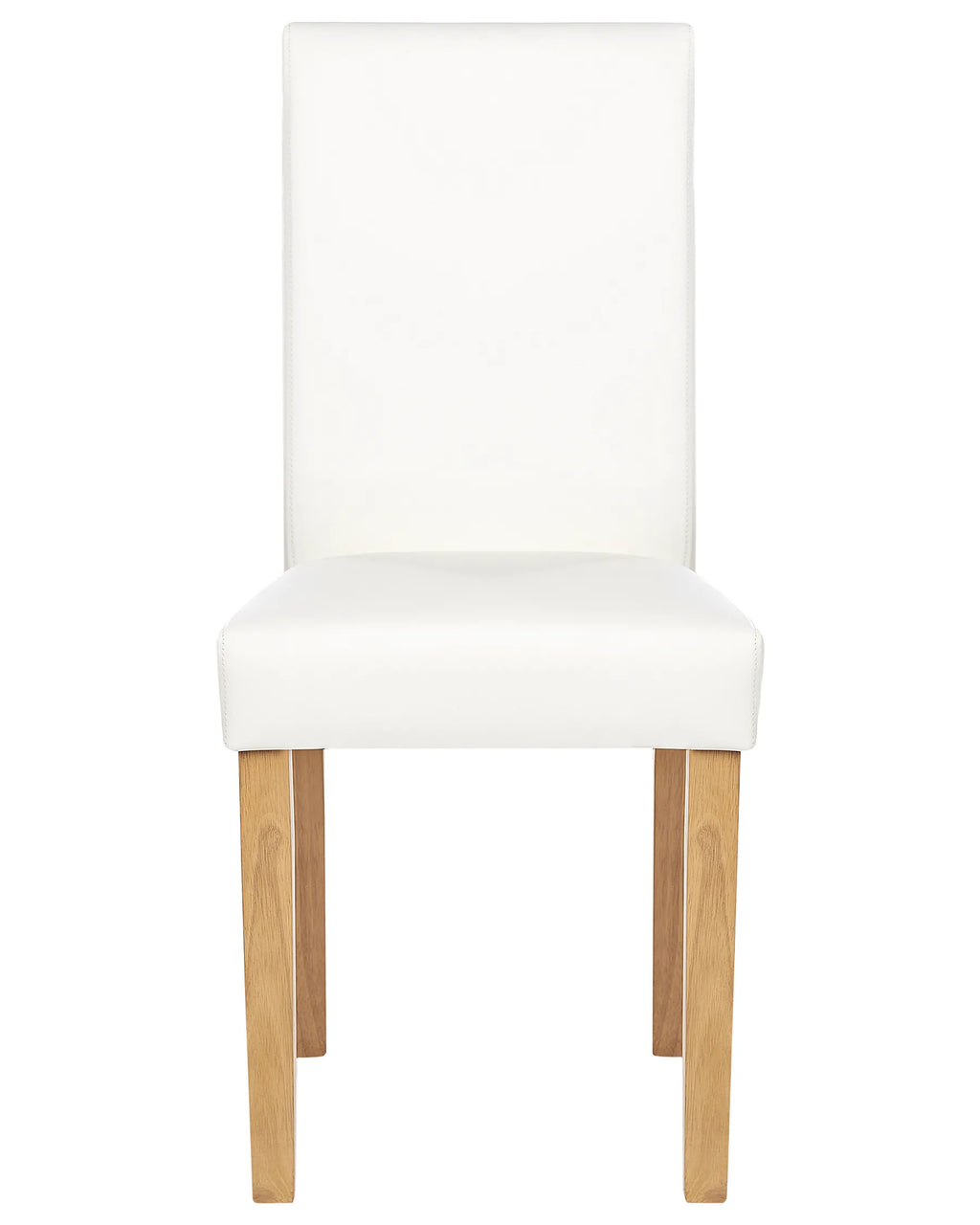 Set of 2 Dining Chairs BROADWAY Faux Leather White