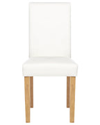 Set of 2 Dining Chairs BROADWAY Faux Leather White
