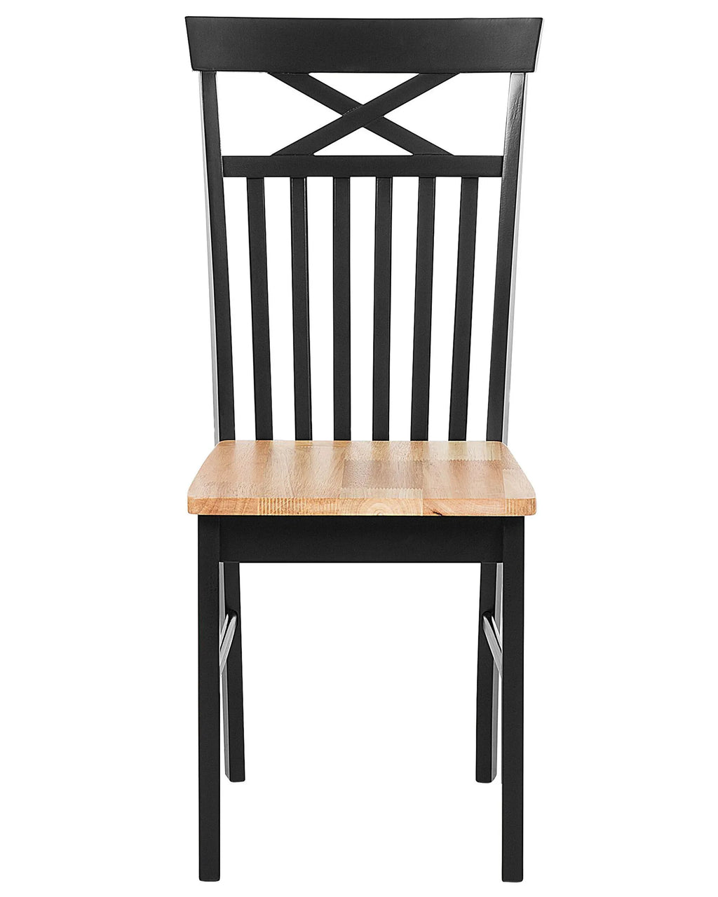 Set of 2 Dining Chairs HOUSTON Wood Black