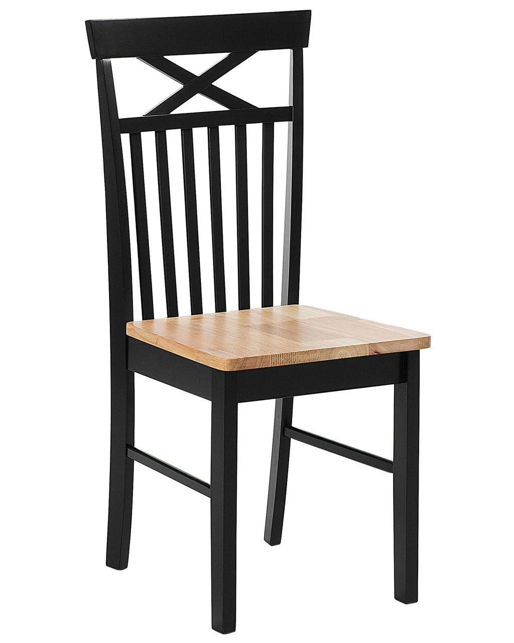 Set of 2 Dining Chairs HOUSTON Wood Black