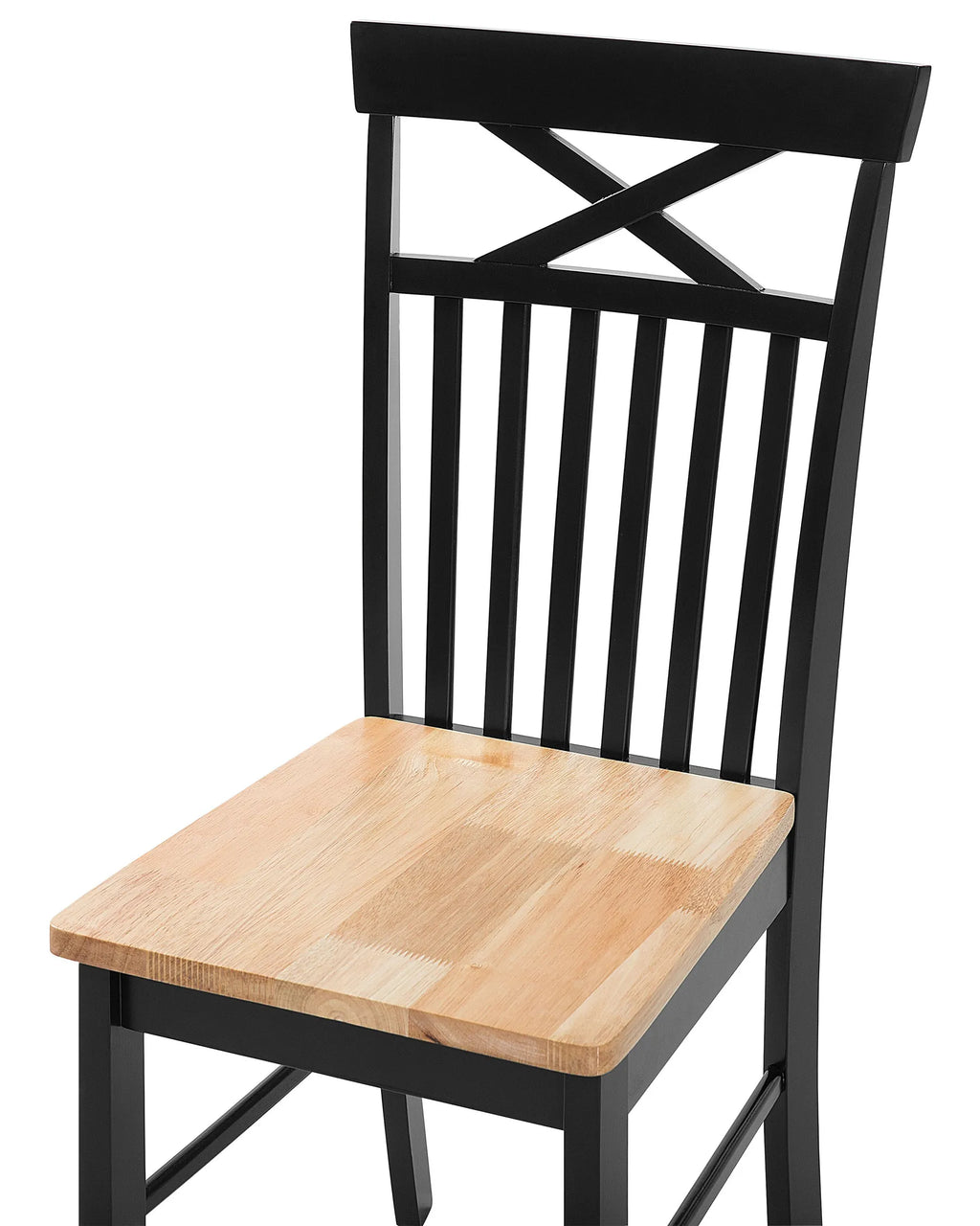 Set of 2 Dining Chairs HOUSTON Wood Black