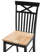 Set of 2 Dining Chairs HOUSTON Wood Black