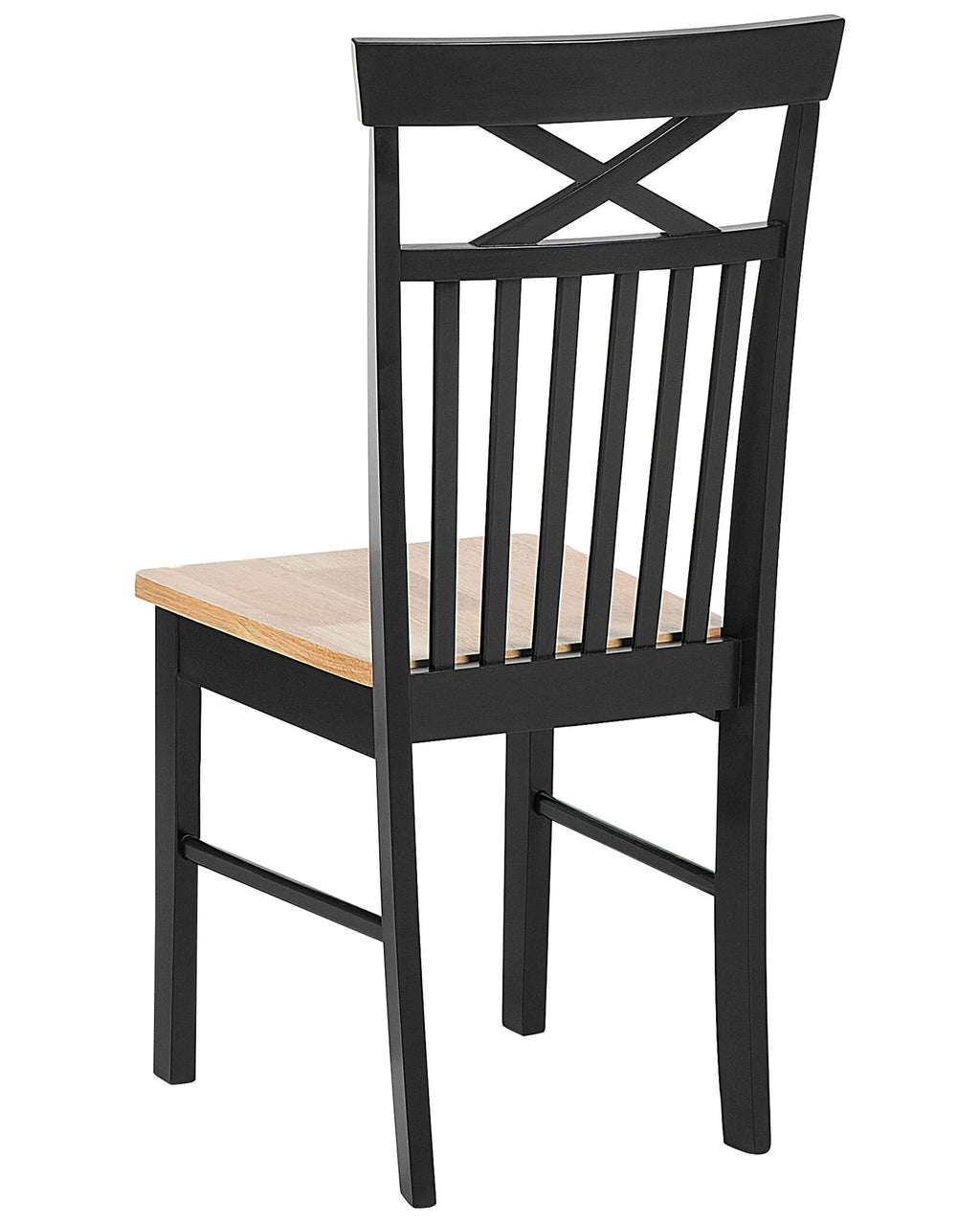 Set of 2 Dining Chairs HOUSTON Wood Black
