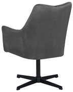 Swivel Armchair VAKSALA Velvet Dark Grey