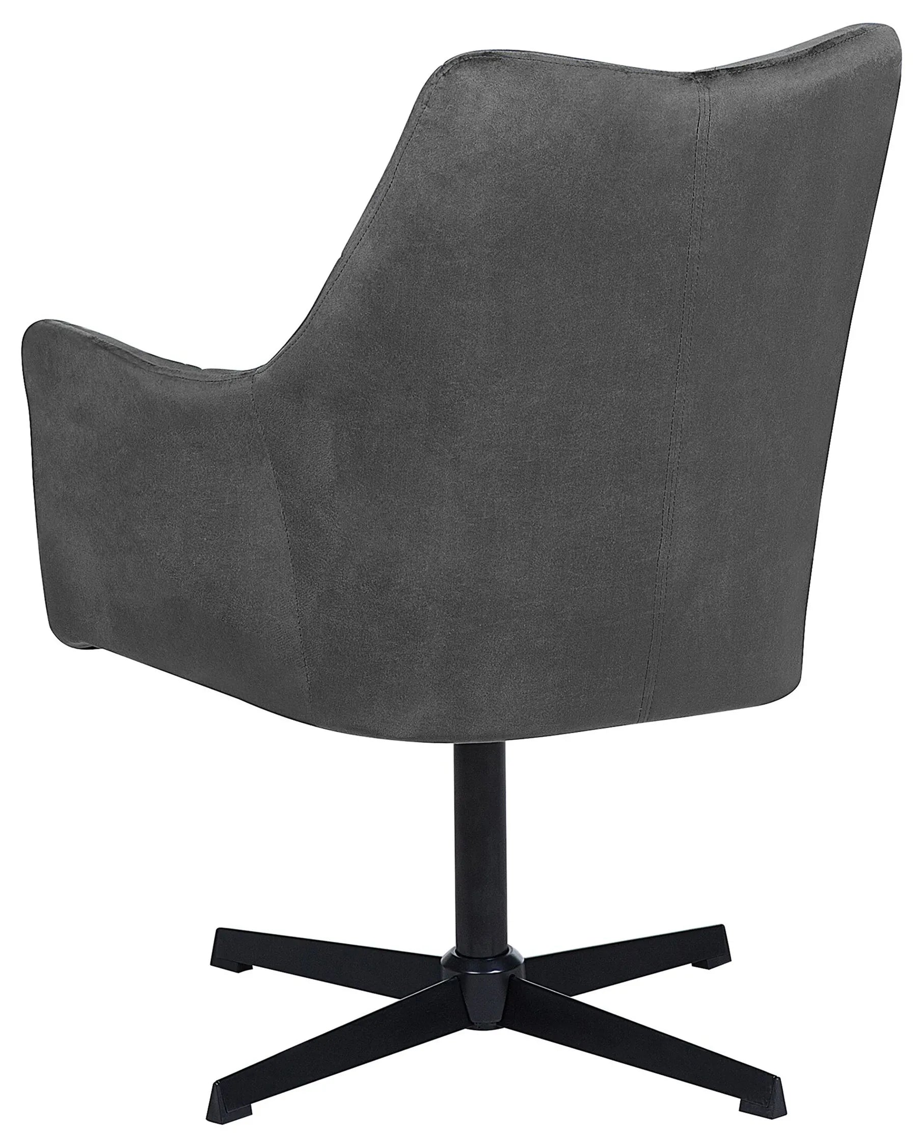 Swivel Armchair VAKSALA Velvet Dark Grey