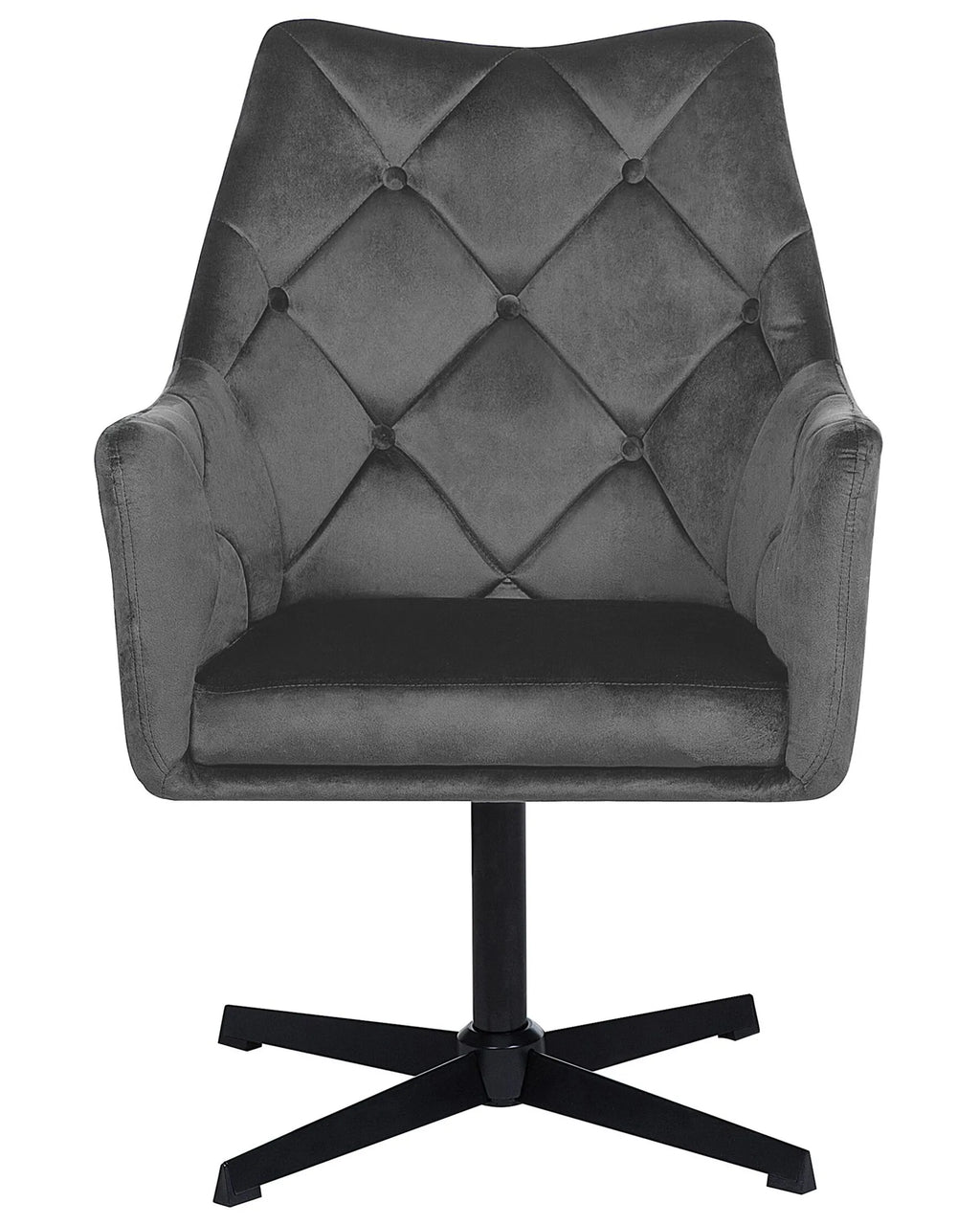 Swivel Armchair VAKSALA Velvet Dark Grey