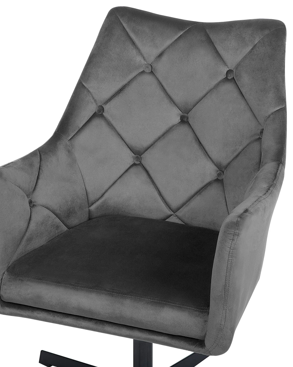 Swivel Armchair VAKSALA Velvet Dark Grey
